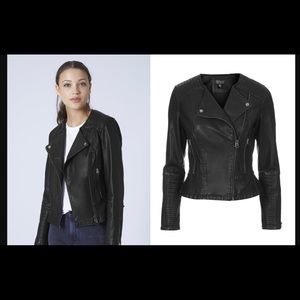 Topshop Leather Moto Jacket